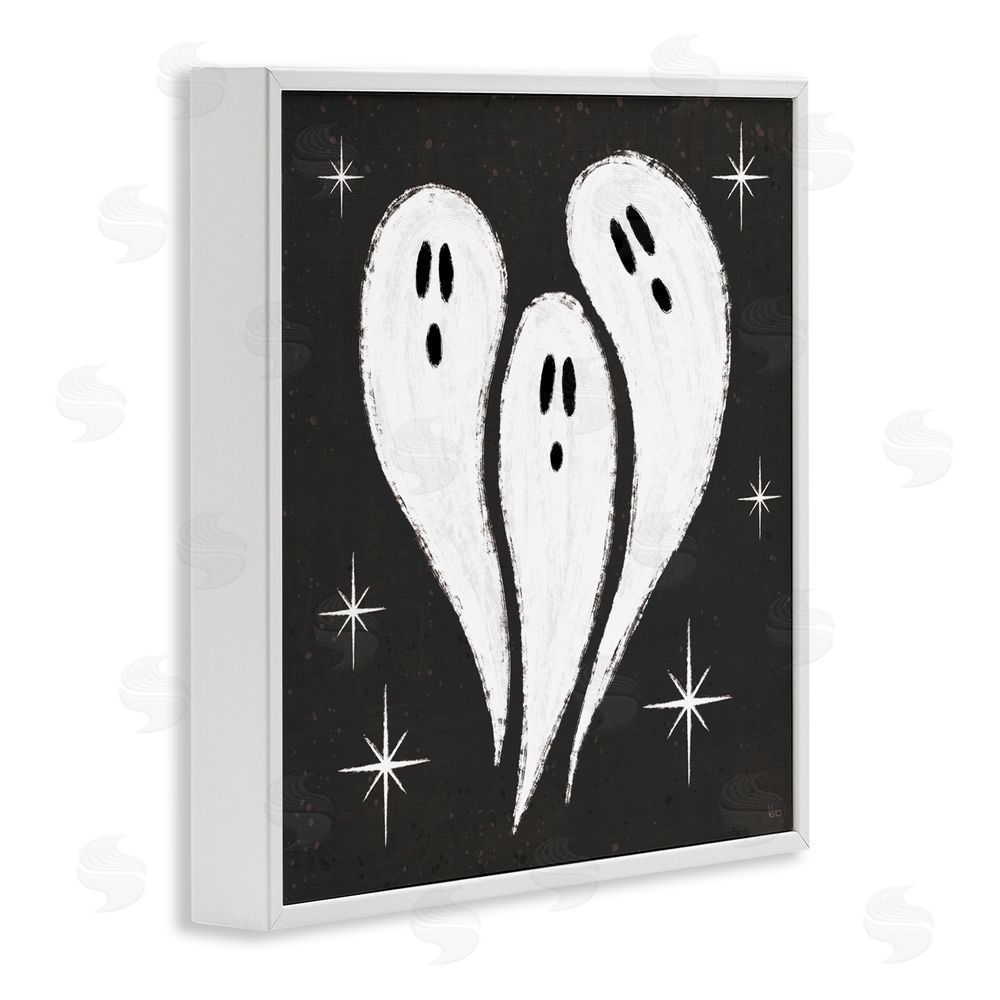 Veronique Charron Wee Bit Wicked Ghosts White Frame Giclee Art Print