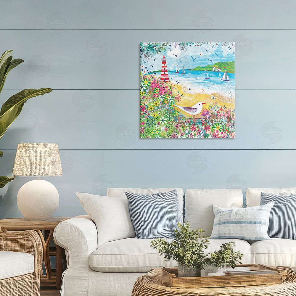 Clare Tupper Summer Whimsy Seaside Canvas Art on Wall