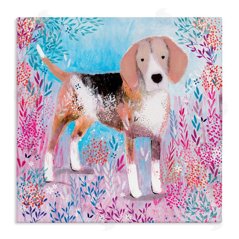 Clare Tupper Hound Dog Soft & Whimsical Canvas Wall Art Print