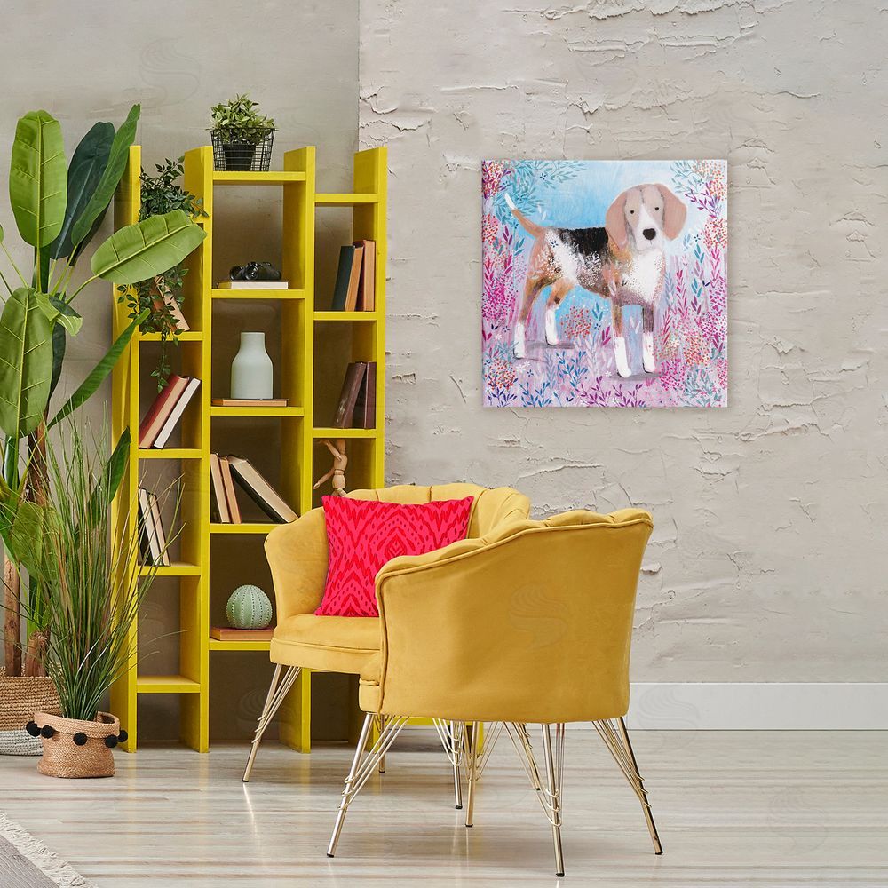 Clare Tupper Hound Dog Soft & Whimsical Canvas Art on Wall