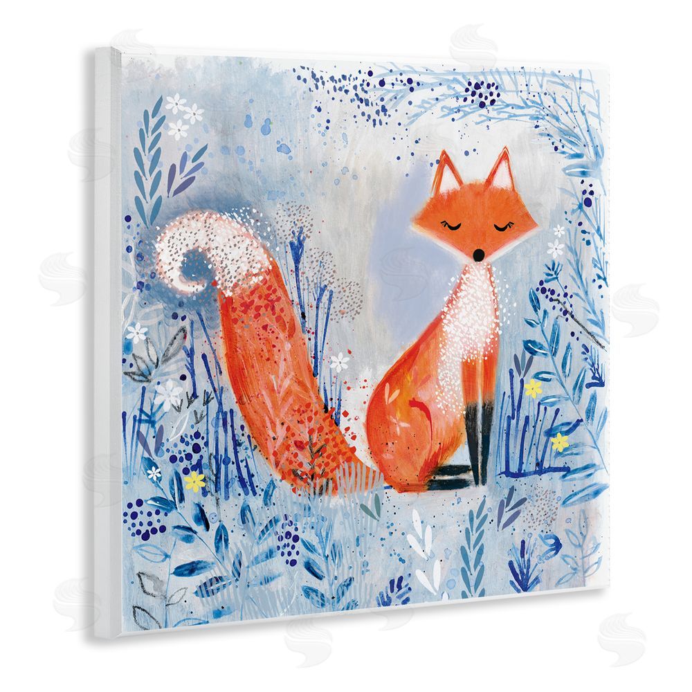 Clare Tupper Whimsical Fox Nature Collage Wall Plaque Art Print
