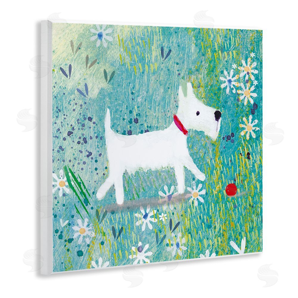 Clare Tupper Little White Scottie Dog Wall Plaque Art Print