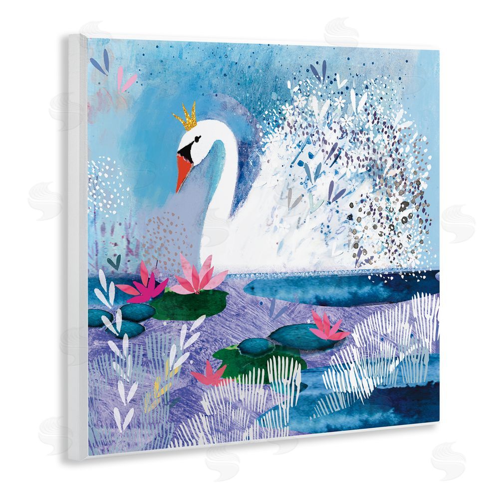 Clare Tupper Tranquil Crowned Swan Wall Plaque Art Print