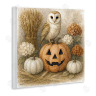 Antony Smith | Autumn Harvest Owl & Jack-o-Lantern