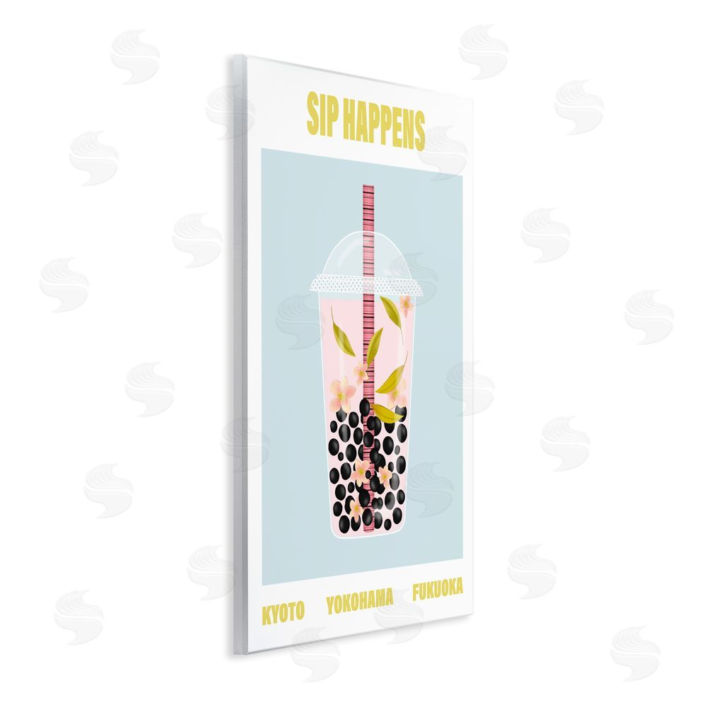 A Barefoot Stylist Sip Happens Boba Tea Wall Plaque Art Print