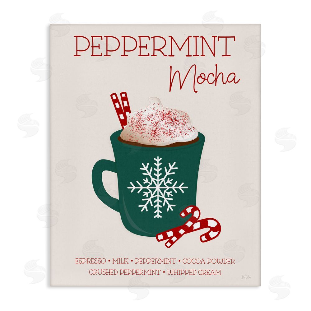 Natalie Carpentieri Peppermint Mocha Seasonal Drink Canvas Wall Art Print