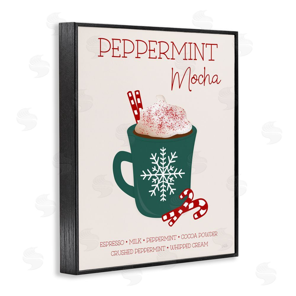 Natalie Carpentieri Peppermint Mocha Seasonal Drink Black Framed Giclee Wall Art Print