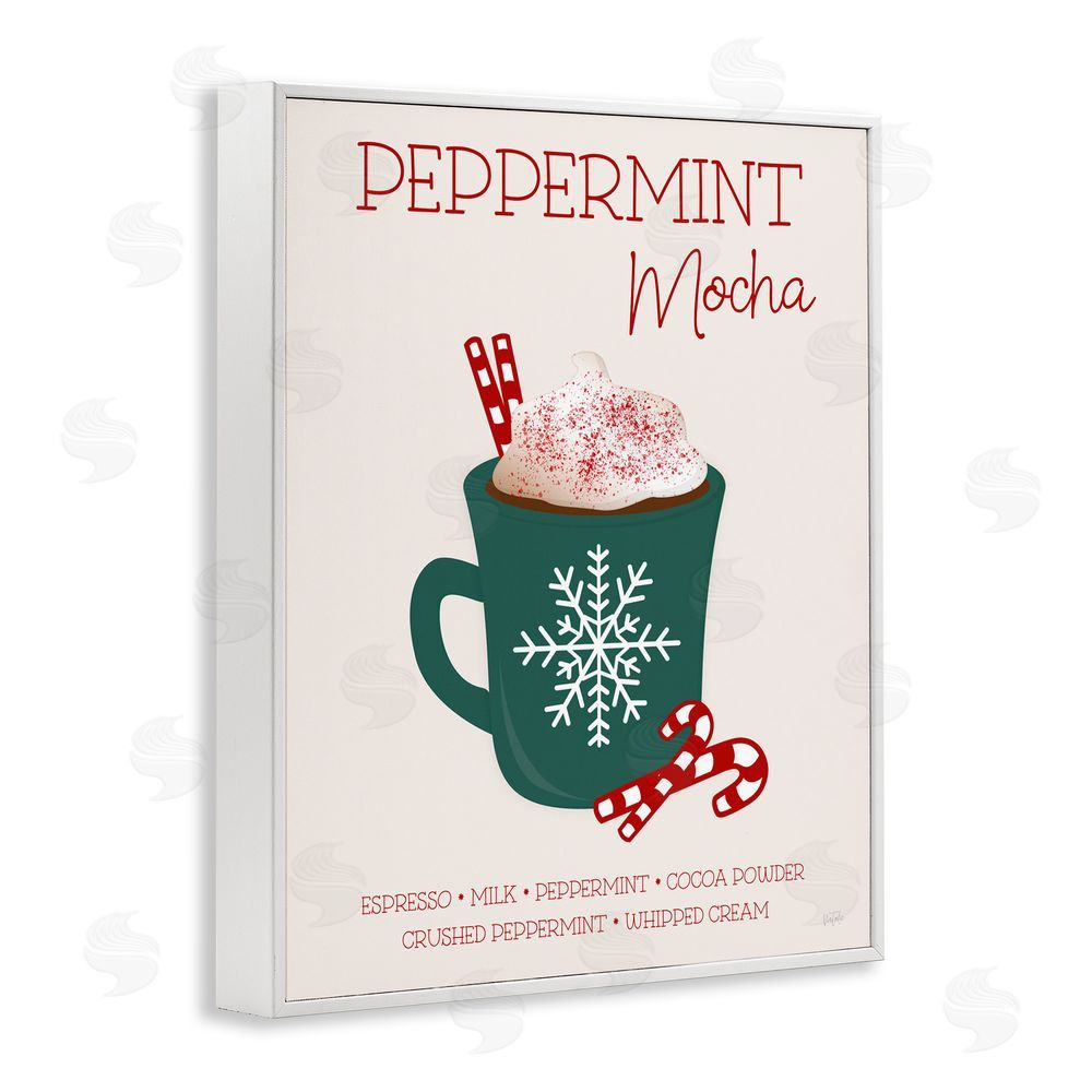 Natalie Carpentieri Peppermint Mocha Seasonal Drink White Framed Giclee Wall Art Print