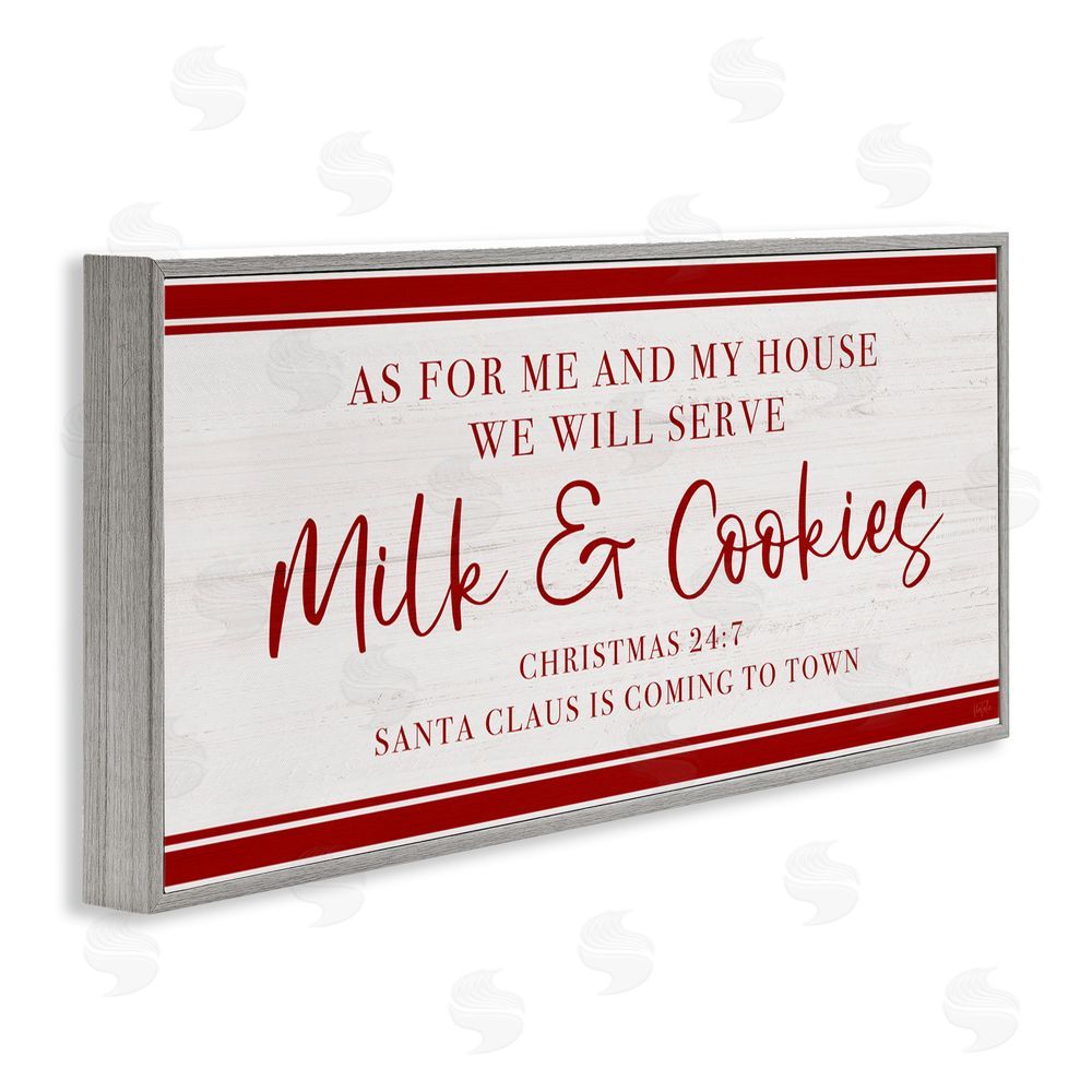 Natalie Carpentieri We Will Serve Milk & Cookies Gray Framed Giclee Art Print