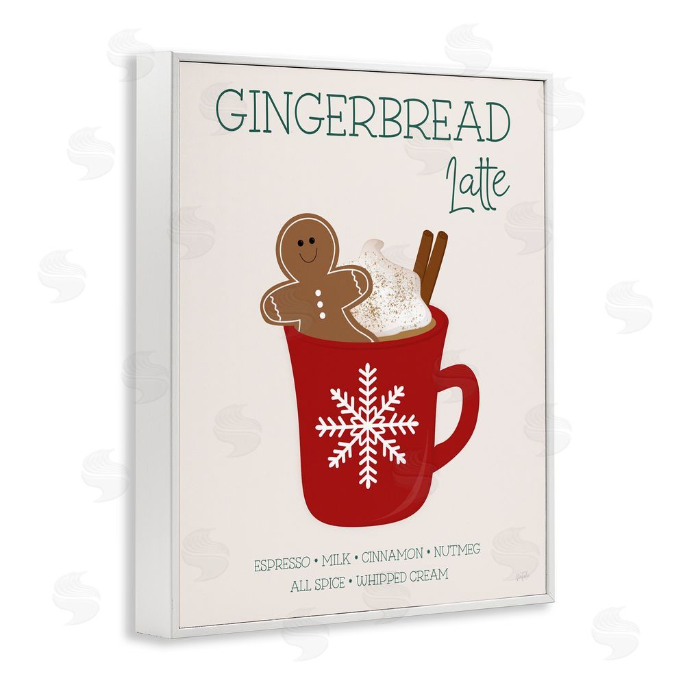 Natalie Carpentieri Gingerbread Latte Seasonal Drink White Framed Giclee Wall Art Print