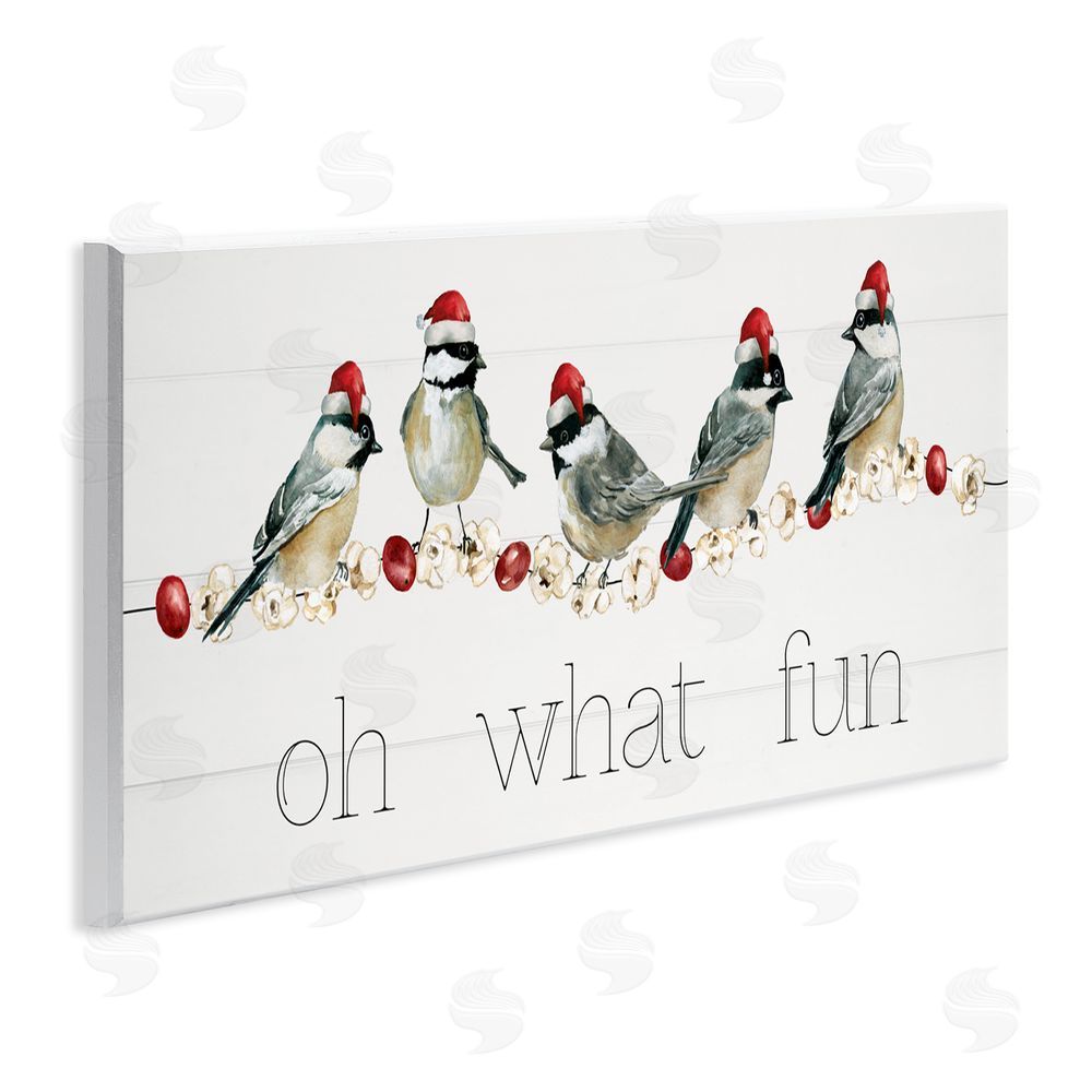 Livi Finn Oh What Fun Holiday Birds Wall Plaque Art Print