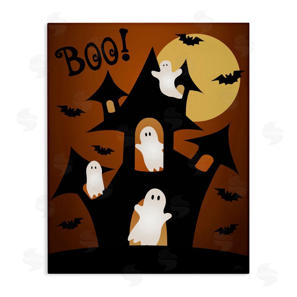 Natalie Carpentieri Ghostly Haunted House Canvas Wall Art Print
