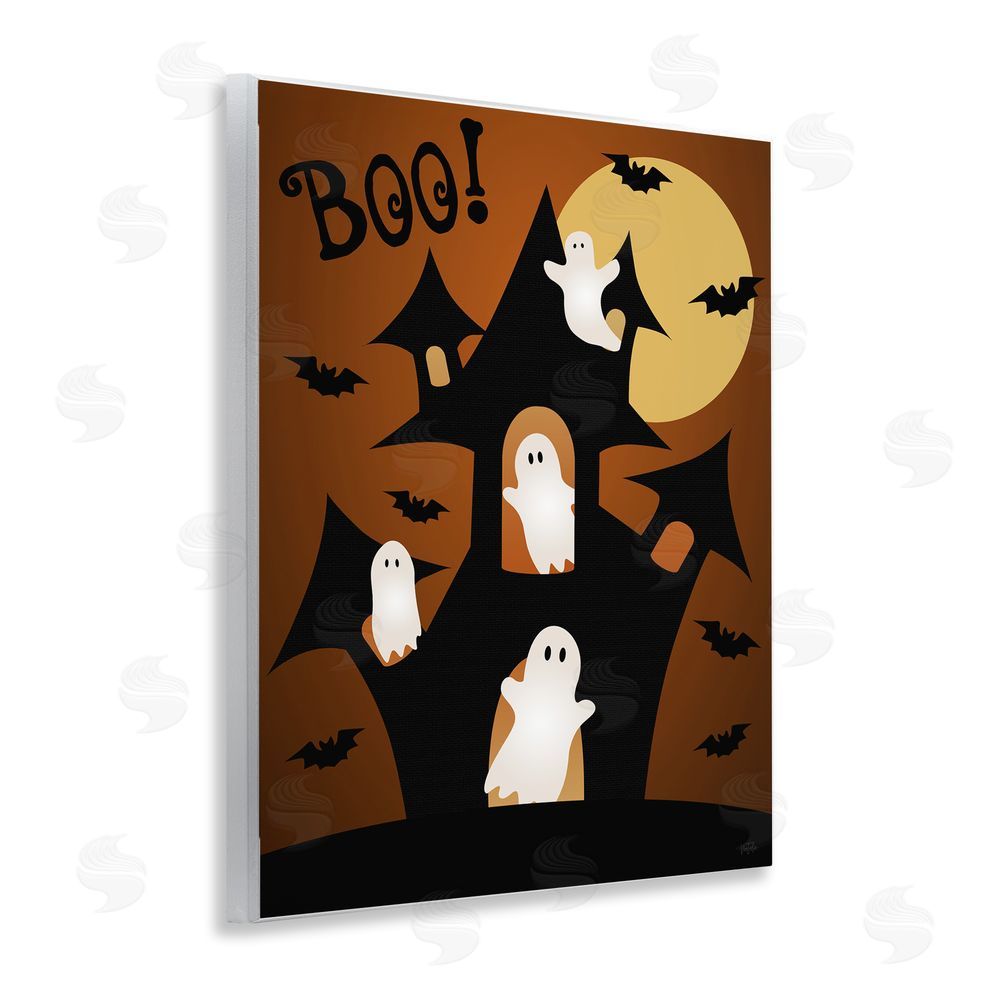 Natalie Carpentieri Ghostly Haunted House Wall Plaque Art Print