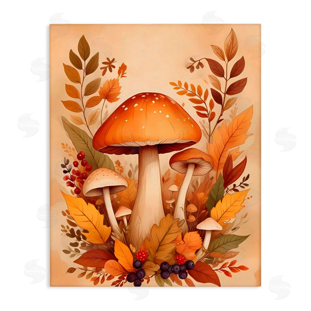 Creative Studio Autumn Mushrooms Bundle Canvas Wall Art Print