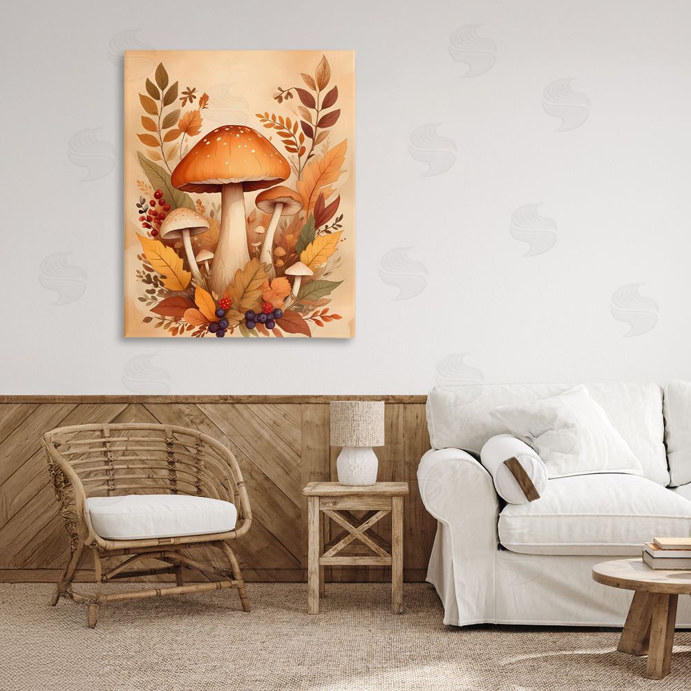 Creative Studio Autumn Mushrooms Bundle Canvas Art on Wall