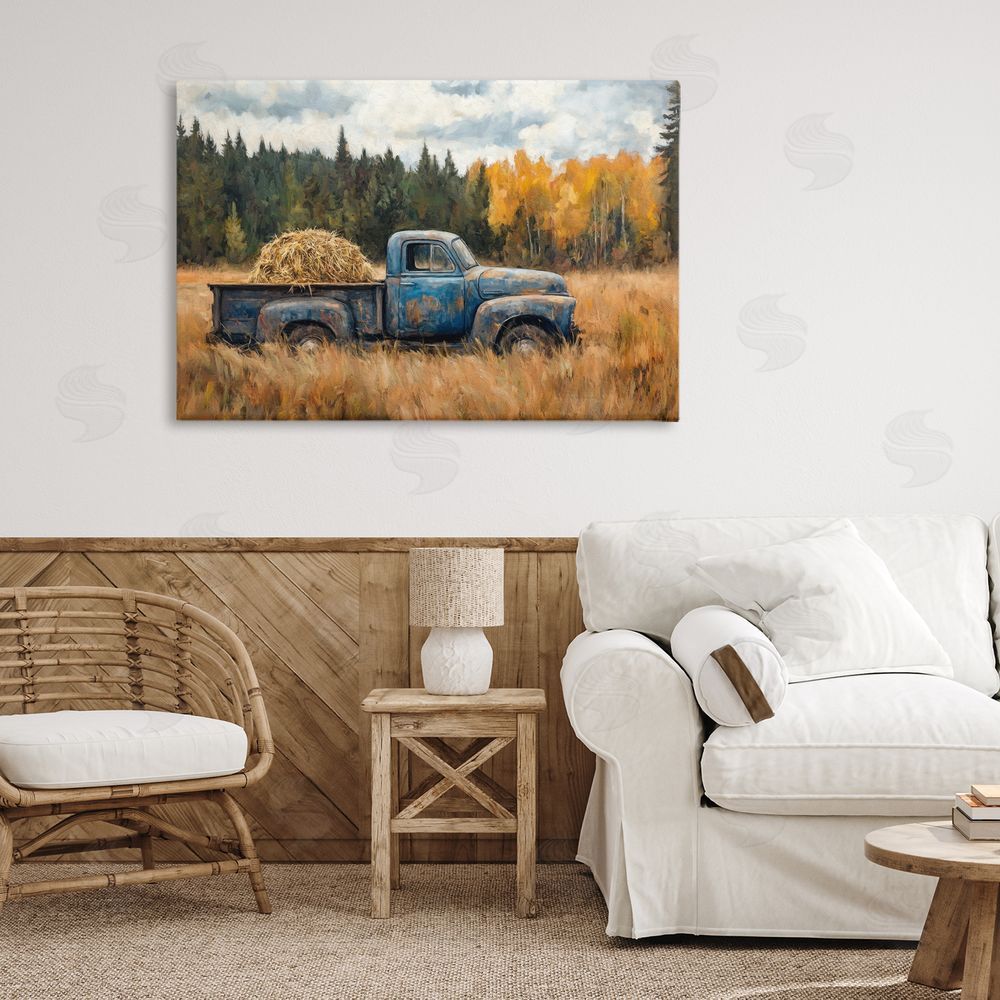 Petal Prints Design Hay Ride Country Field Canvas Art on Wall