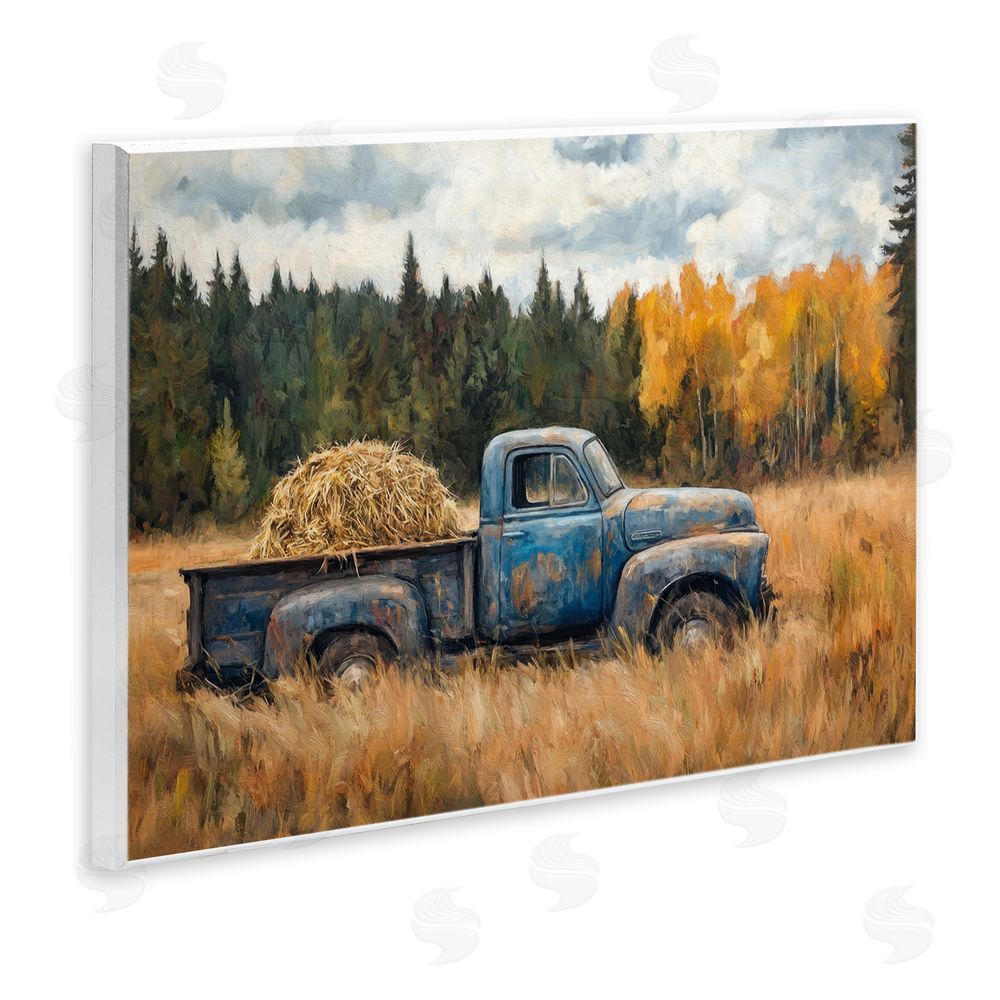 Petal Prints Design Hay Ride Country Field Wall Plaque Art Print