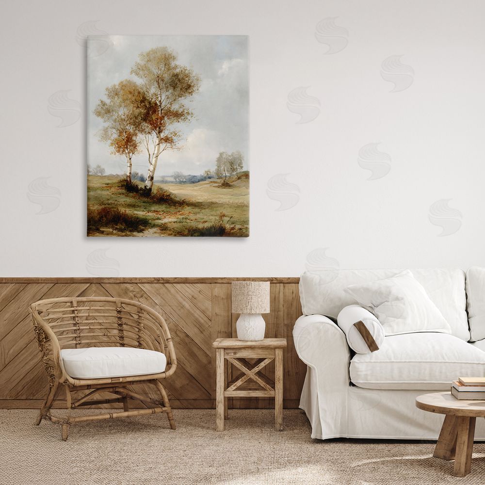 LSR Design Studio Autumn Countryside Trees Canvas Art on Wall
