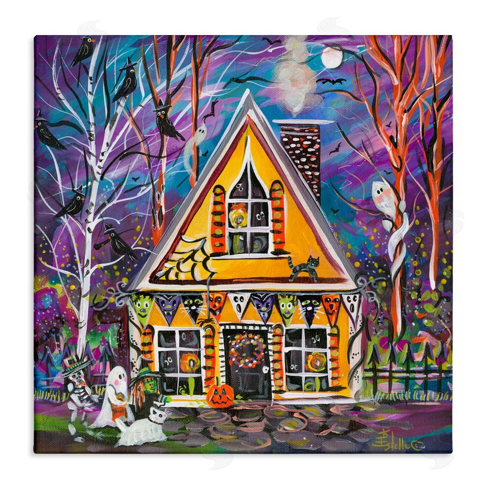 Estelle Grengs Halloween Costume Party House Canvas Wall Art Print