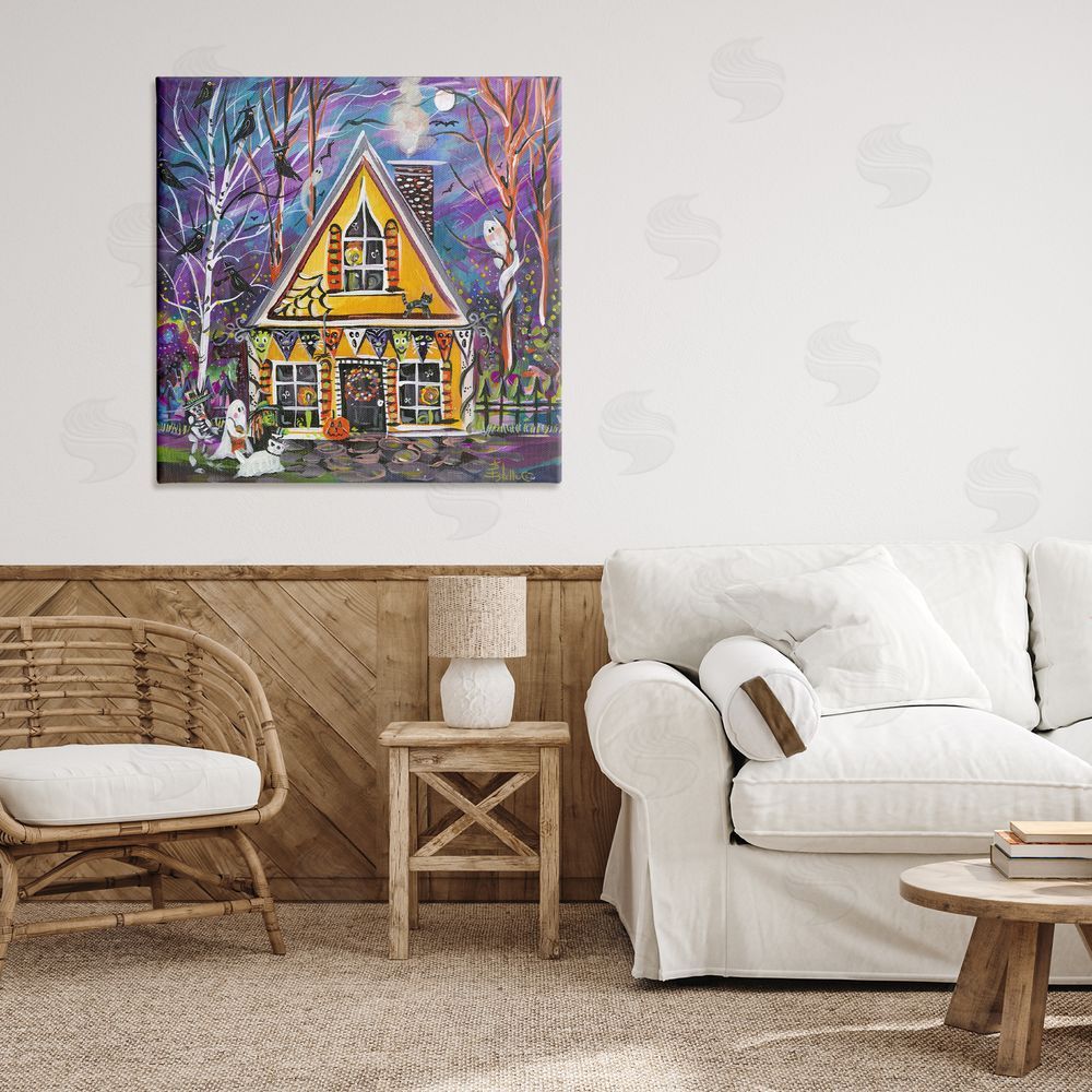 Estelle Grengs Halloween Costume Party House Canvas Art on Wall