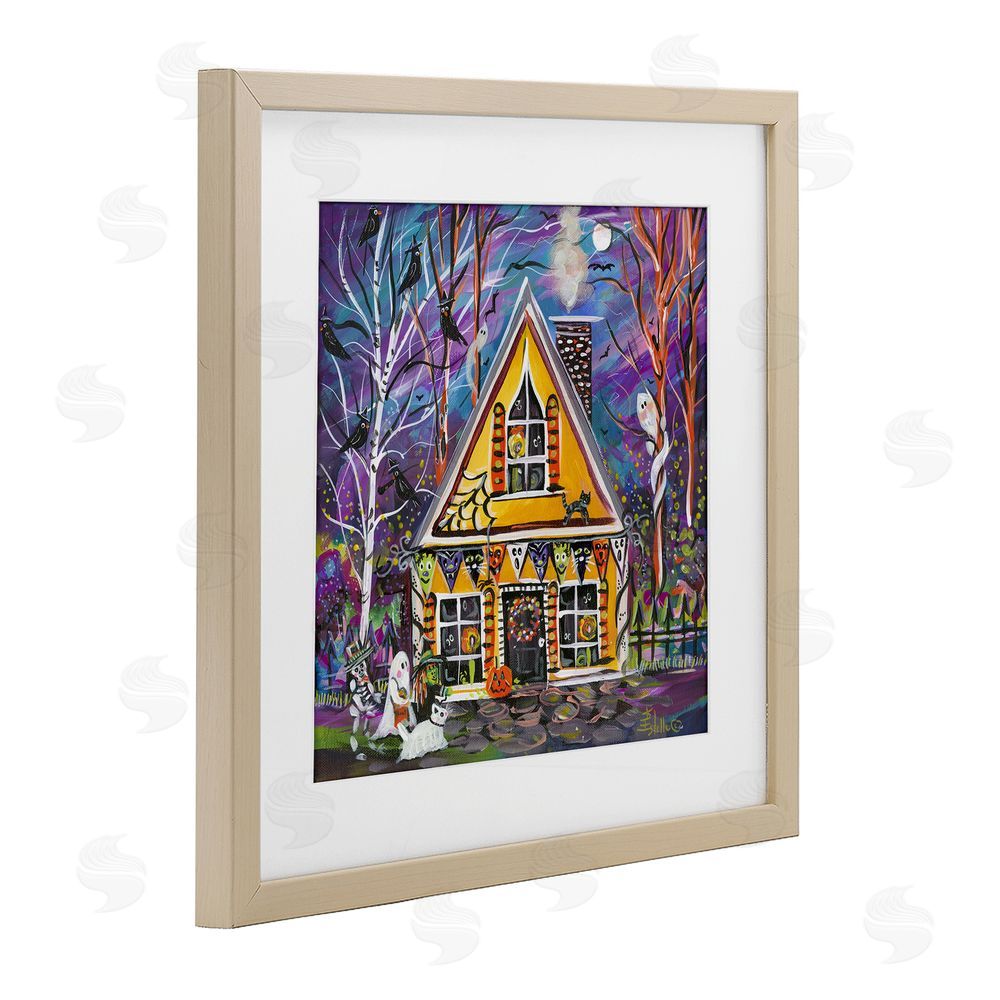 Estelle Grengs Halloween Costume Party House Birch Framed Print Under Glass with White Mat Wall Art