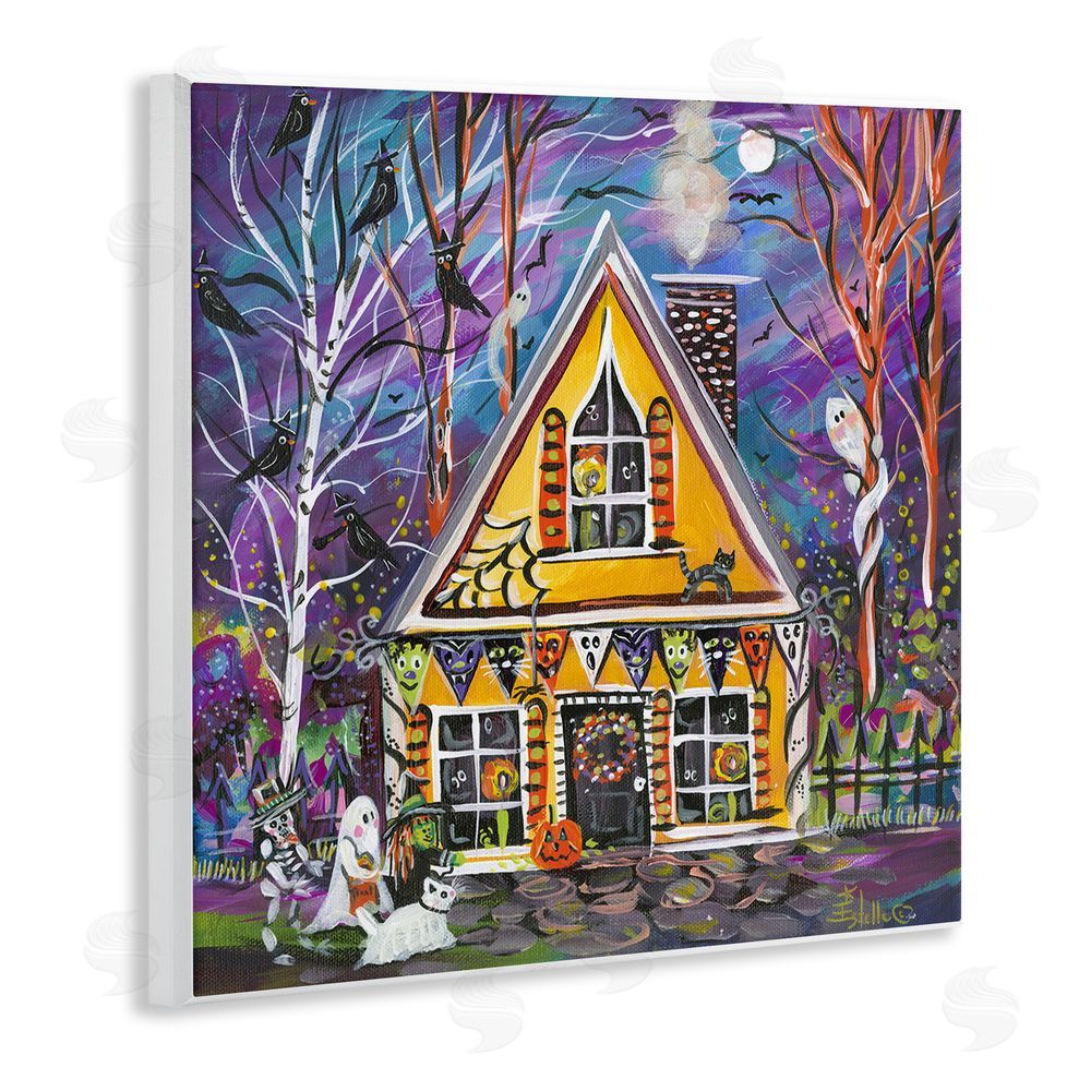 Estelle Grengs Halloween Costume Party House Wall Plaque Art Print