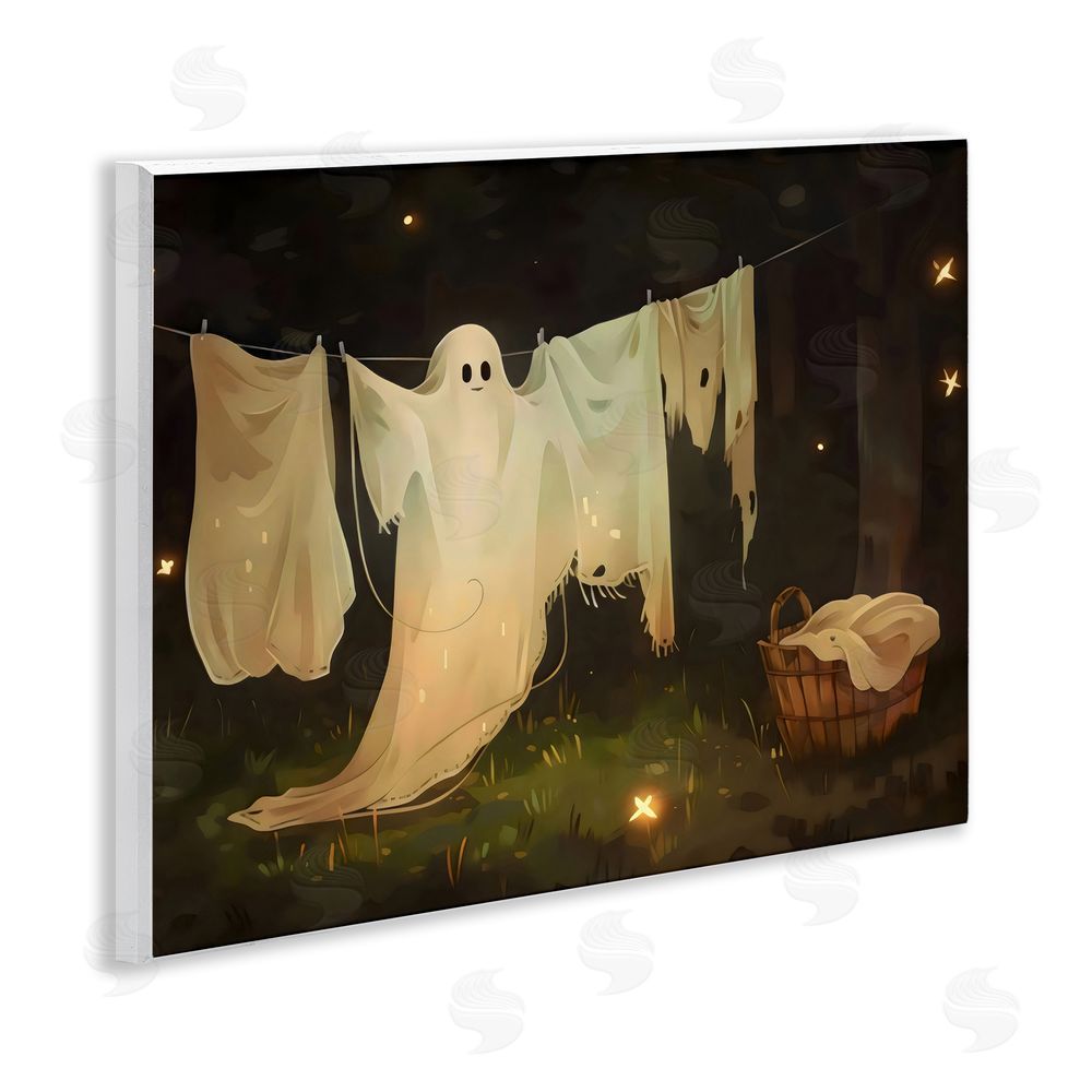 Arlington Prints Halloween Laundry Ghost Wall Plaque Art Print