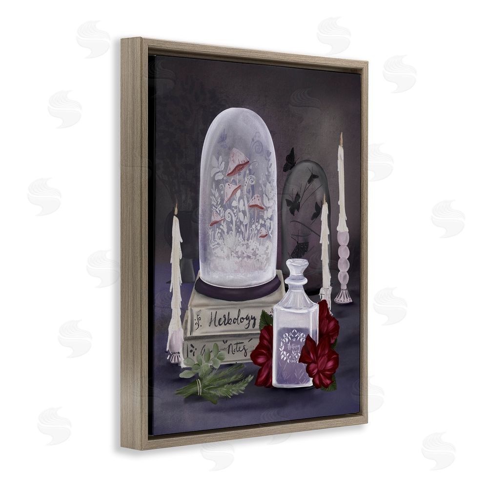 Adonna Ebrahimi Spooky Apothecary Vibes Brown Floating Frame Canvas Wall Art Print
