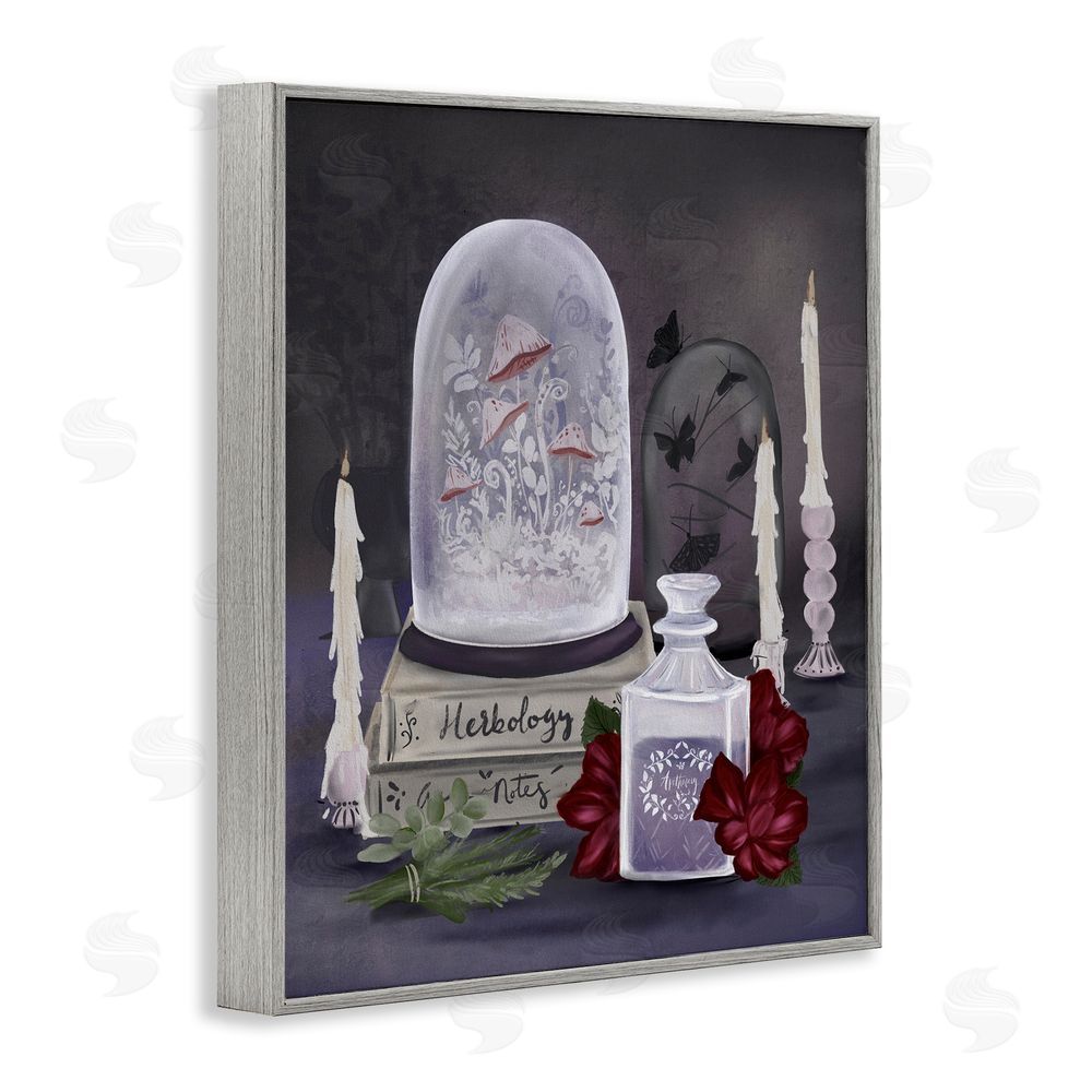 Adonna Ebrahimi Spooky Apothecary Vibes Gray Framed Giclee Wall Art Print