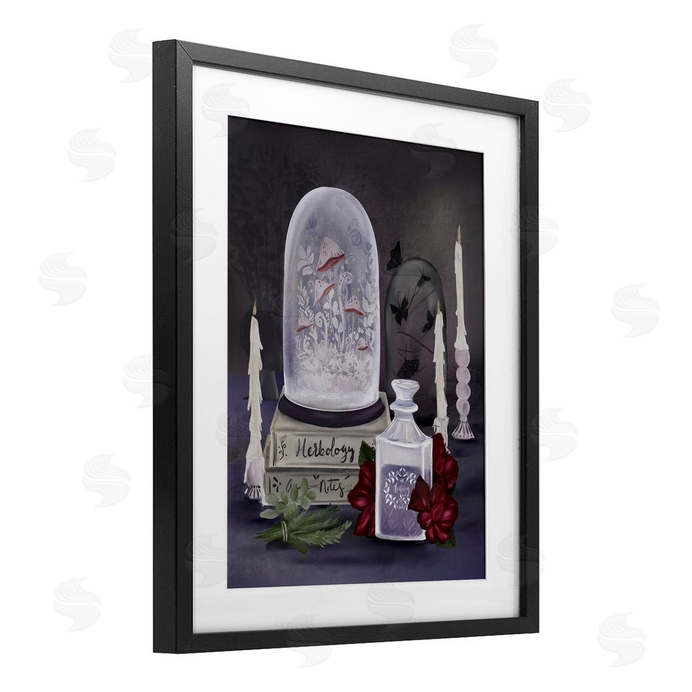 Adonna Ebrahimi Spooky Apothecary Vibes Black Framed Print Under Glass with White Mat Wall Art