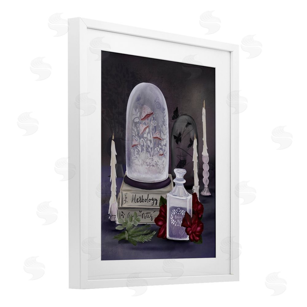 Adonna Ebrahimi Spooky Apothecary Vibes White Framed Print Under Glass with Mat Wall Art