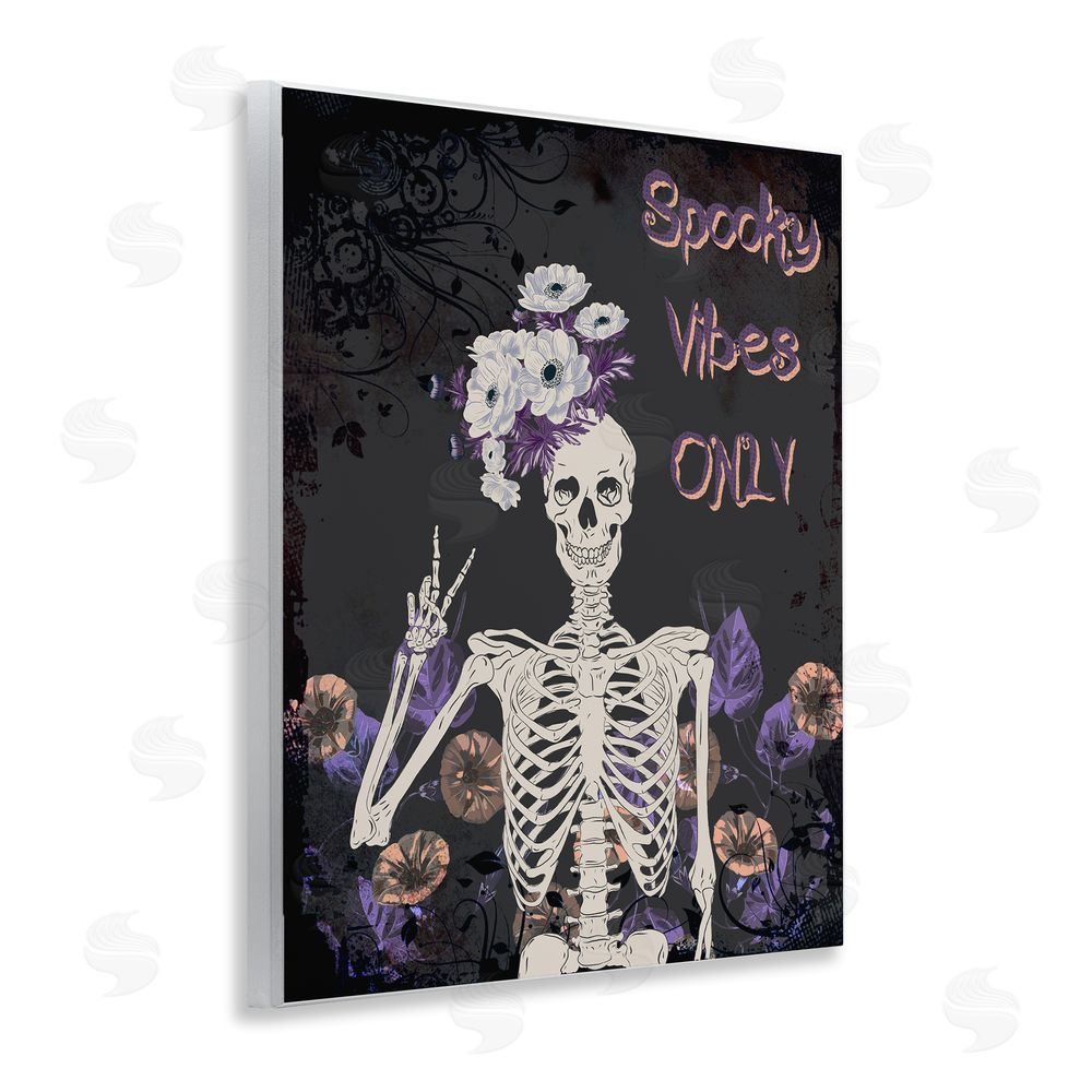 Radhika Modi Spooky Vibes Only Skeleton Wall Plaque Art Print