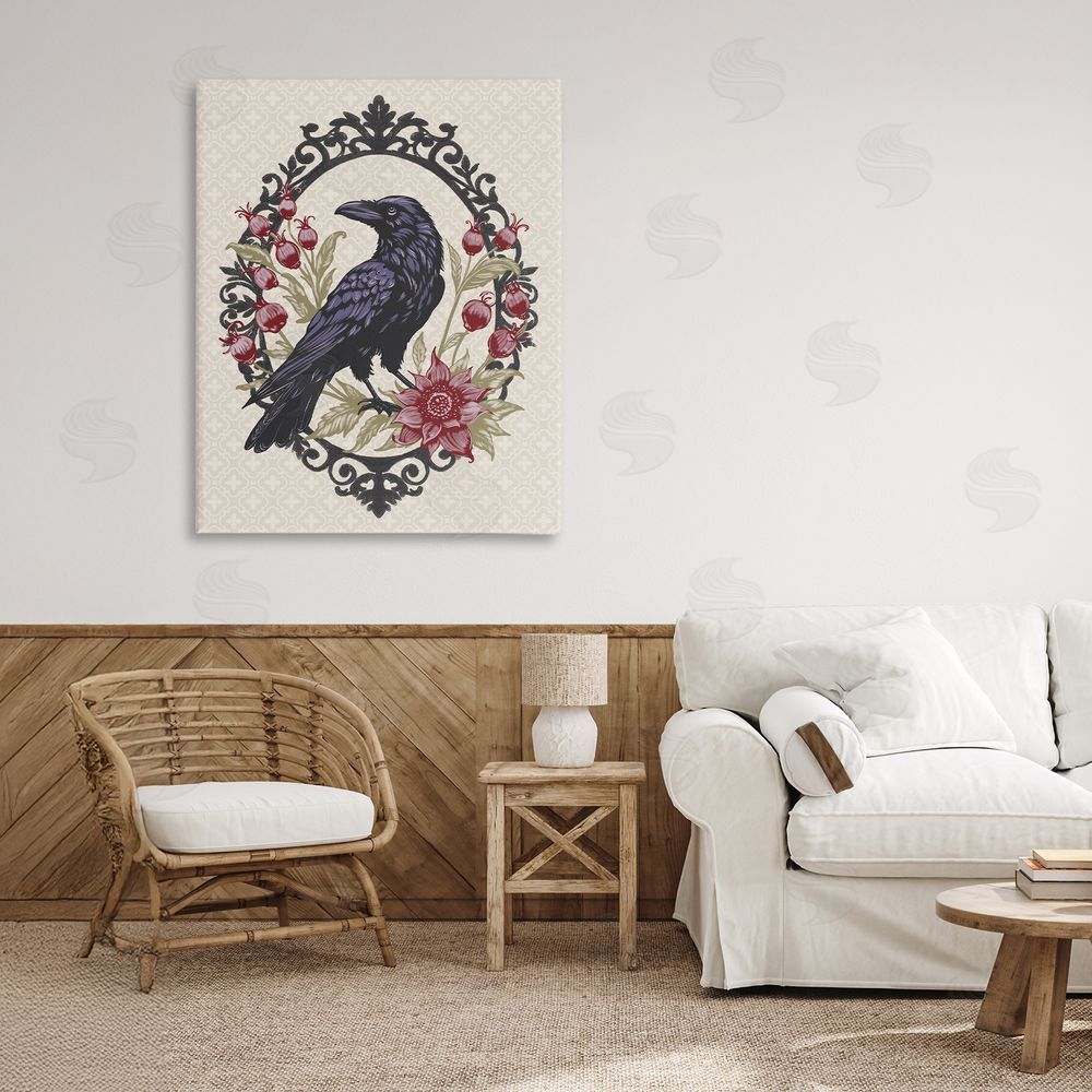 Radhika Modi Never More Ornate Raven Canvas Art on Wall