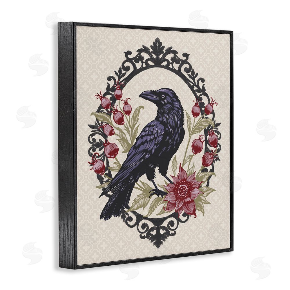 Radhika Modi Never More Ornate Raven Black Framed Giclee Wall Art Print