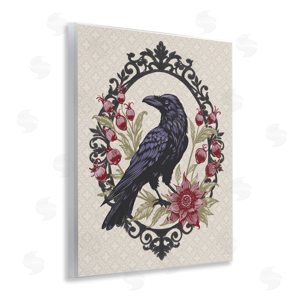 Radhika Modi Never More Ornate Raven Wall Plaque Art Print