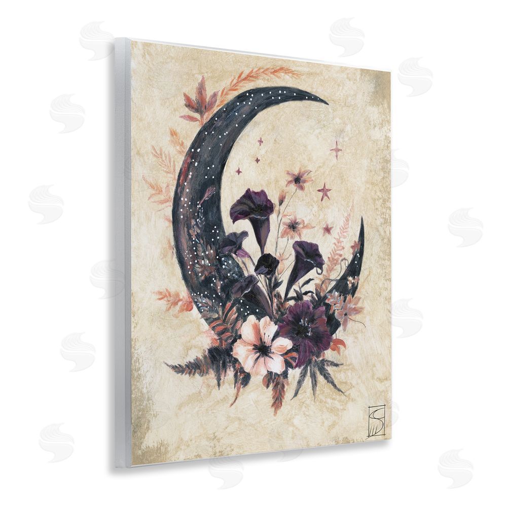 Sara Culpepper Vintage Moon & Floral Wall Plaque Art Print