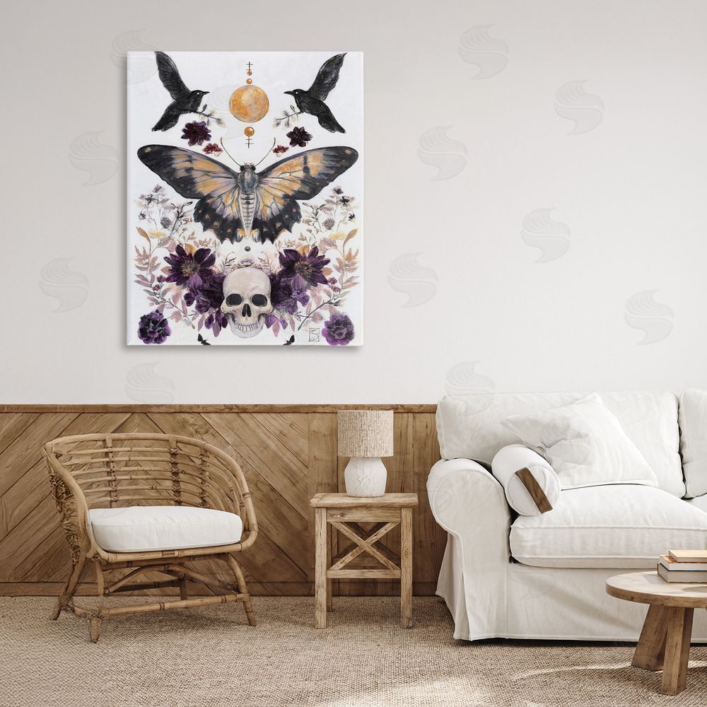 Sara Culpepper Gothic Tarot with Moth Canvas Art on Wall