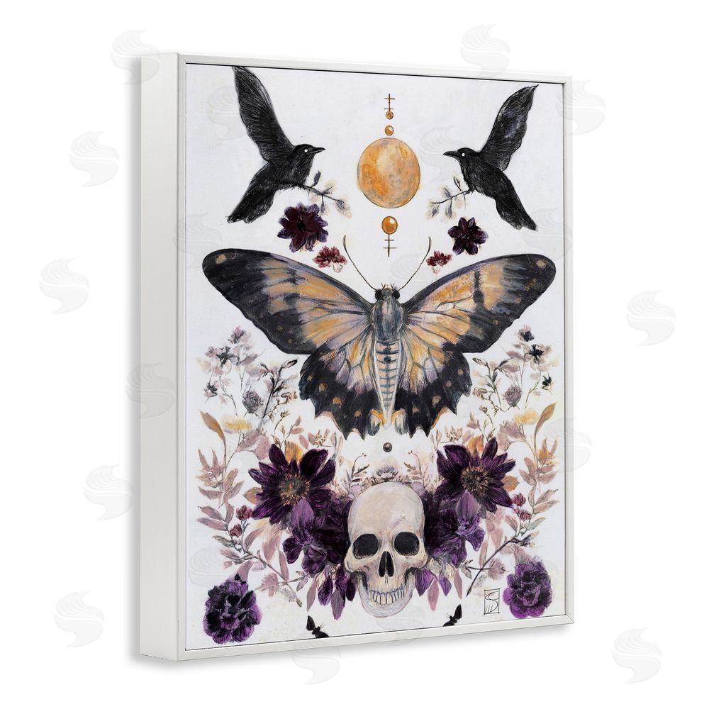 Sara Culpepper Gothic Tarot with Moth White Framed Giclee Wall Art Print