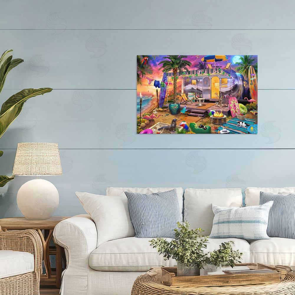 Jeff Haynie Fun Beach Vacation Camper Canvas Art on Wall
