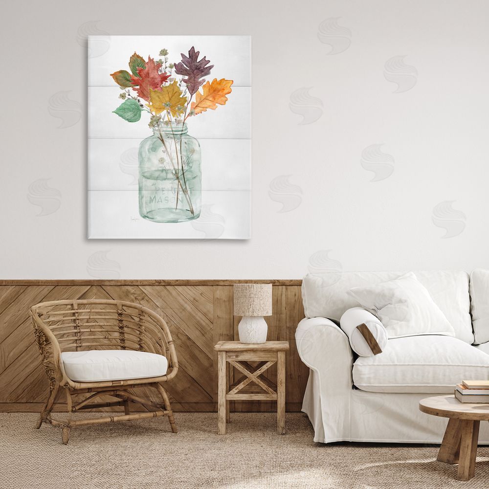 Livi Finn Harvest Home Leaves Jar Canvas Art on Wall
