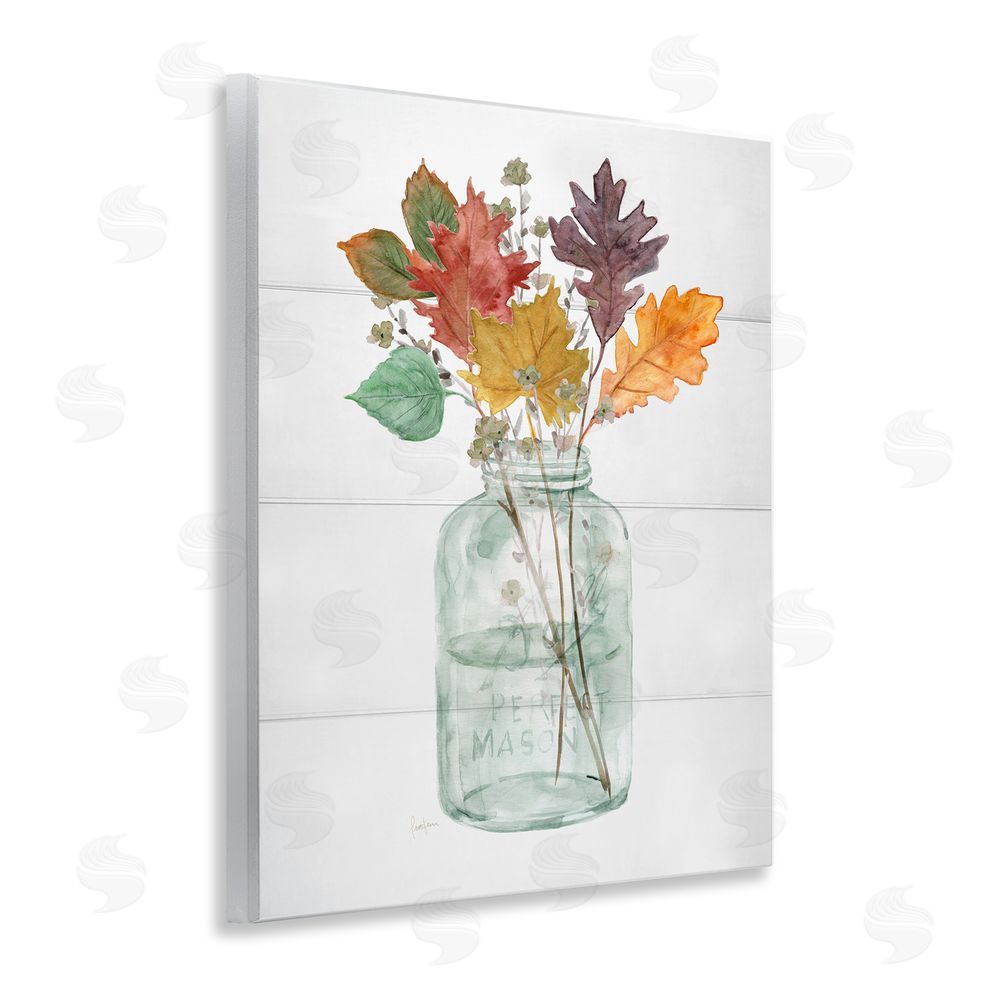 Livi Finn Harvest Home Leaves Jar Wall Plaque Art Print
