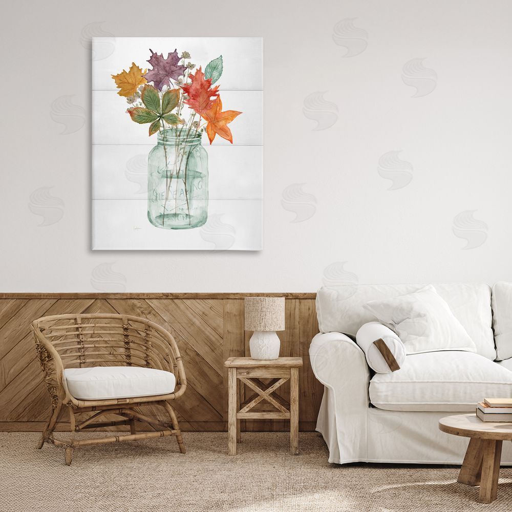 Livi Finn Harvest Home Leaves Canvas Art on Wall