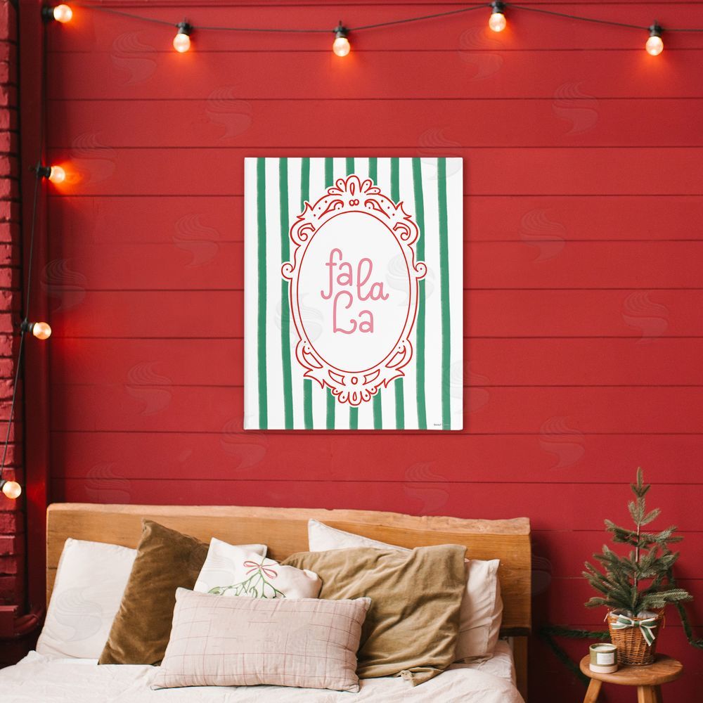 Rachel Nieman Fa La La Ornate Border Canvas Art on Wall
