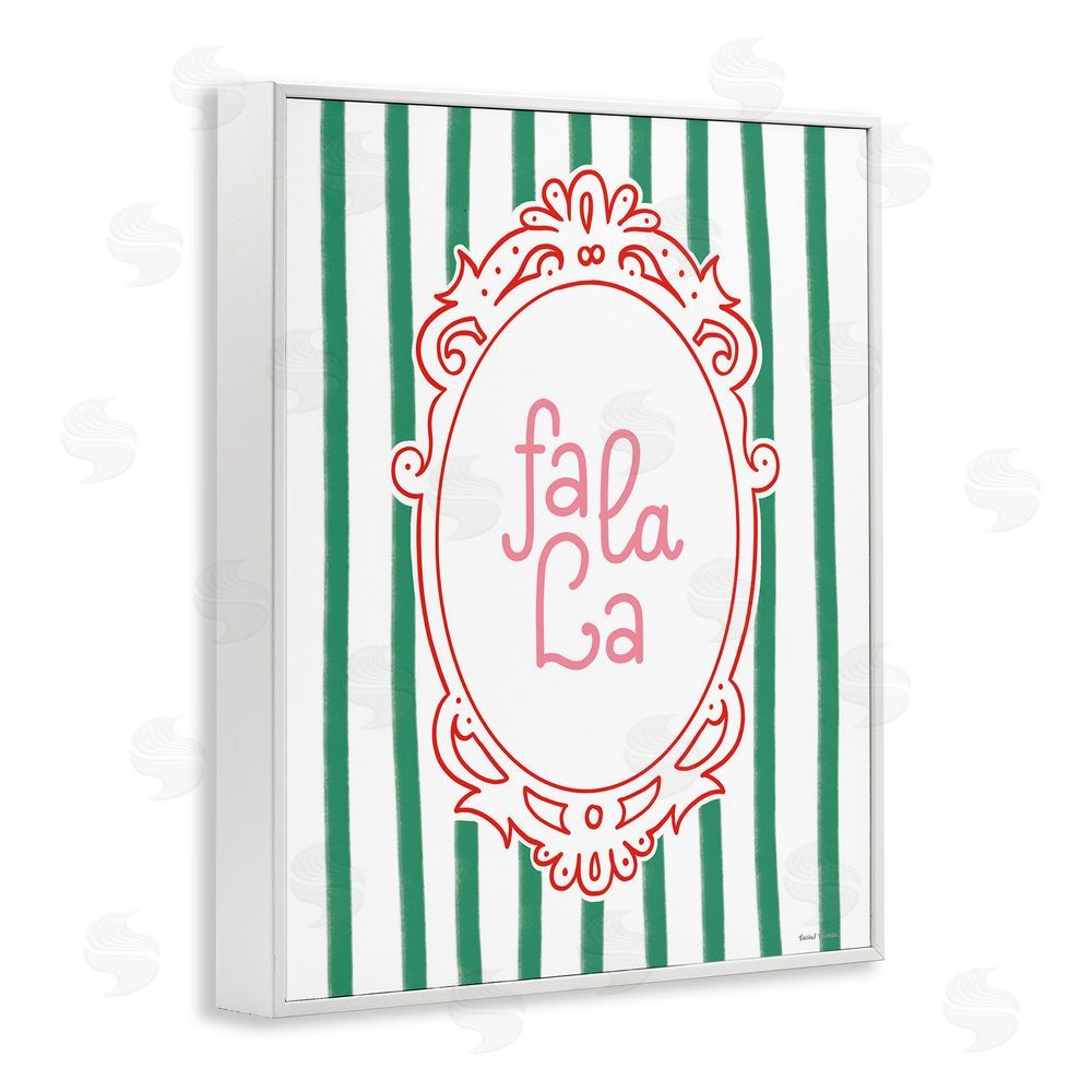 Rachel Nieman Fa La La Ornate Border White Framed Giclee Wall Art Print