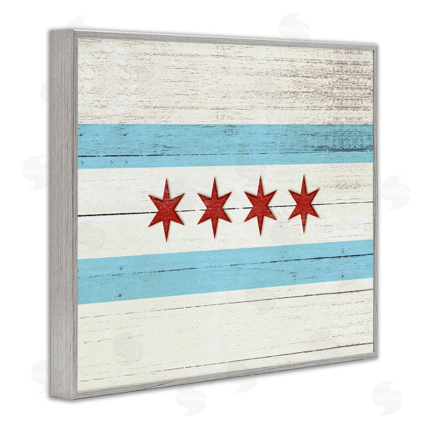 Stupell Studio | Chicago Flag Distressed Style