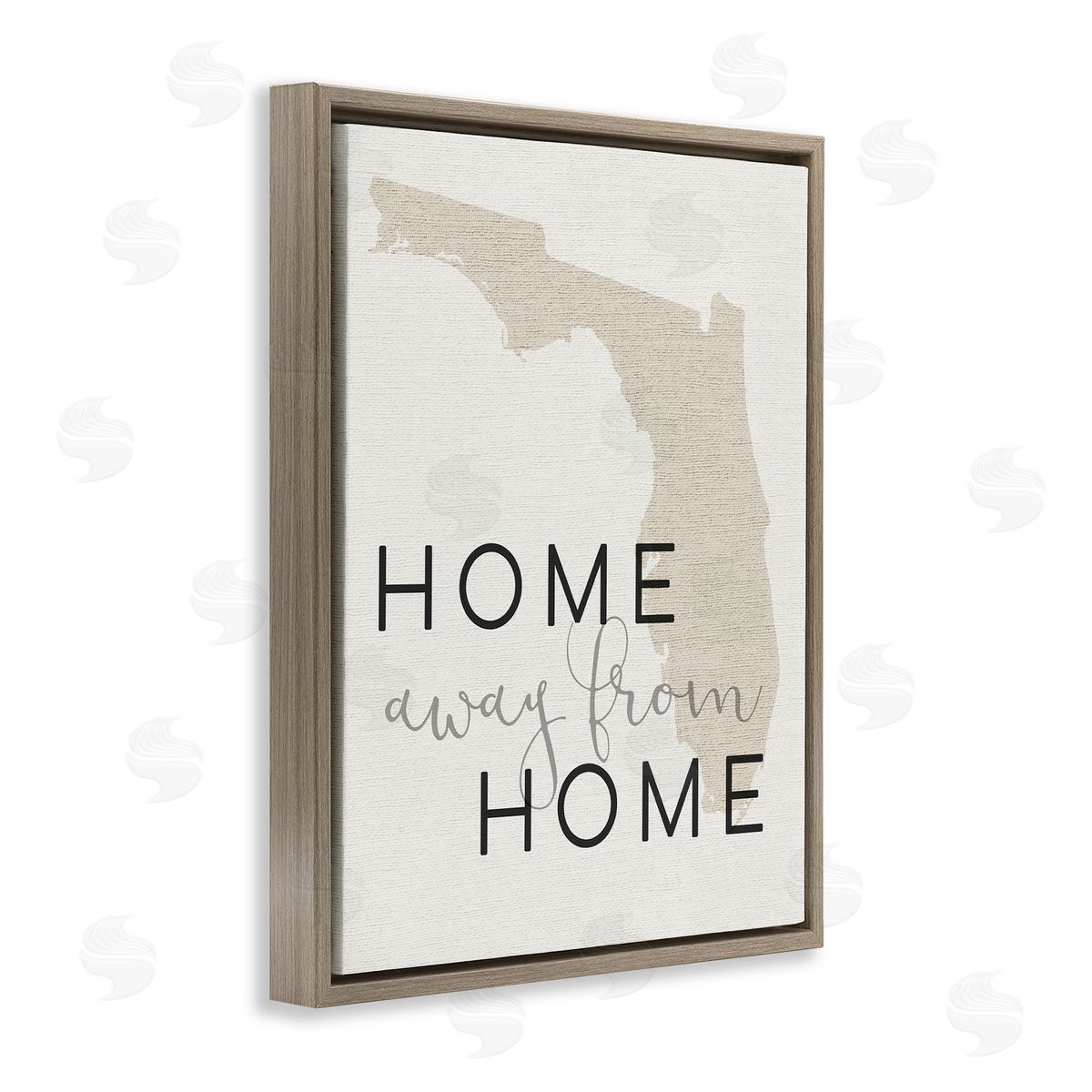 Home Sweet Florida Typography Brown Floating Frame Canvas Wall Art, Home Decor by Stupell Studio