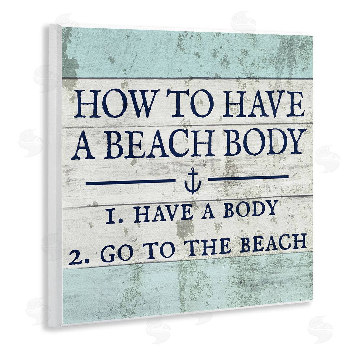 Sassy Beach Body Steps Wood Plaque Wall Art, Home Decor by Stupell Studio