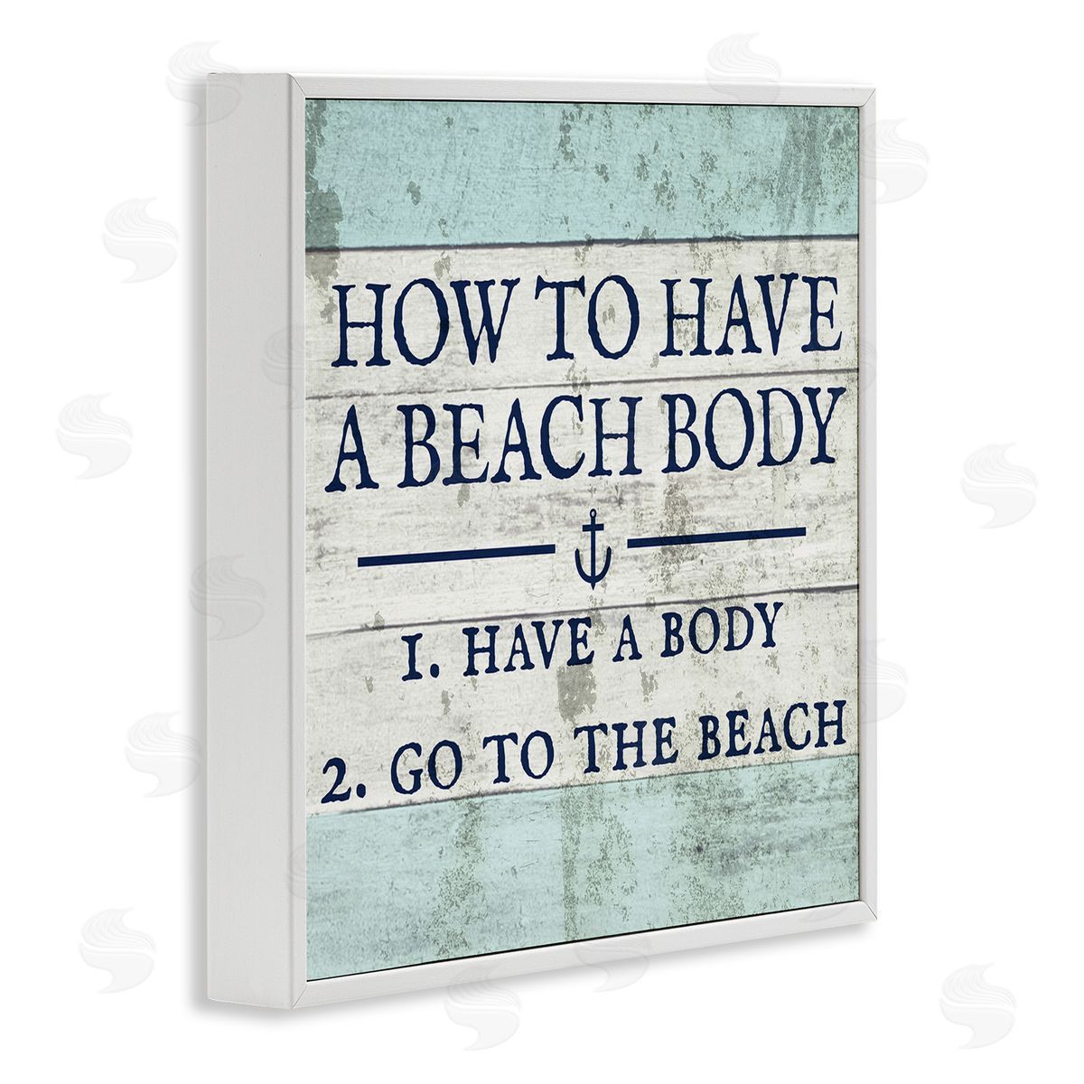 Sassy Beach Body Steps White Frame Print Wall Art, Home Decor by Stupell Studio