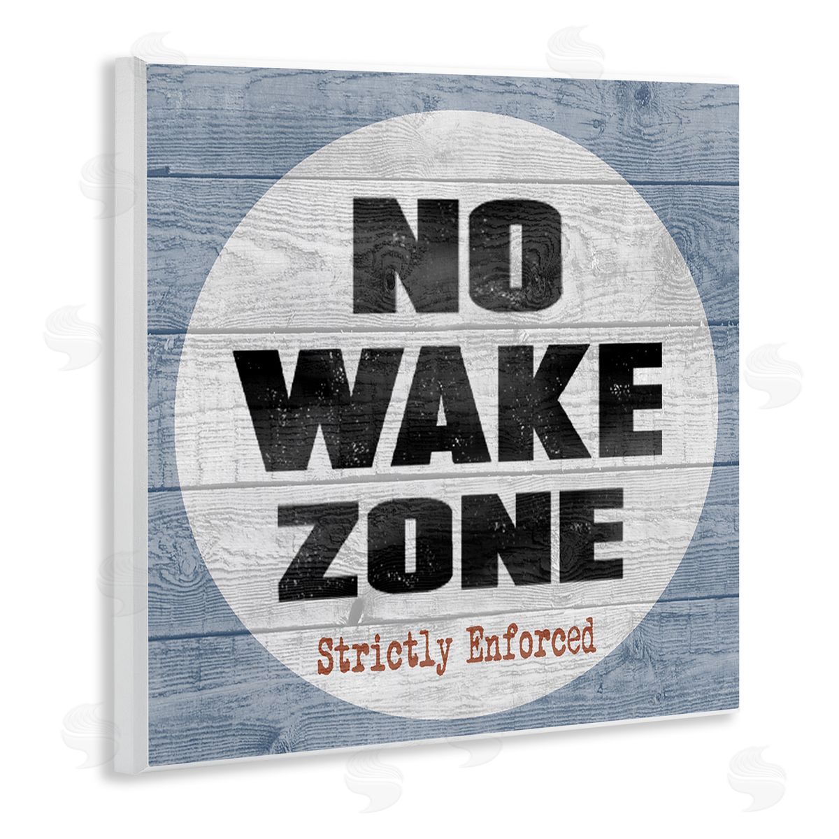 No Wake Zone Beach Planks Wood Plaque Wall Art, Home Decor by Regina Nouvel