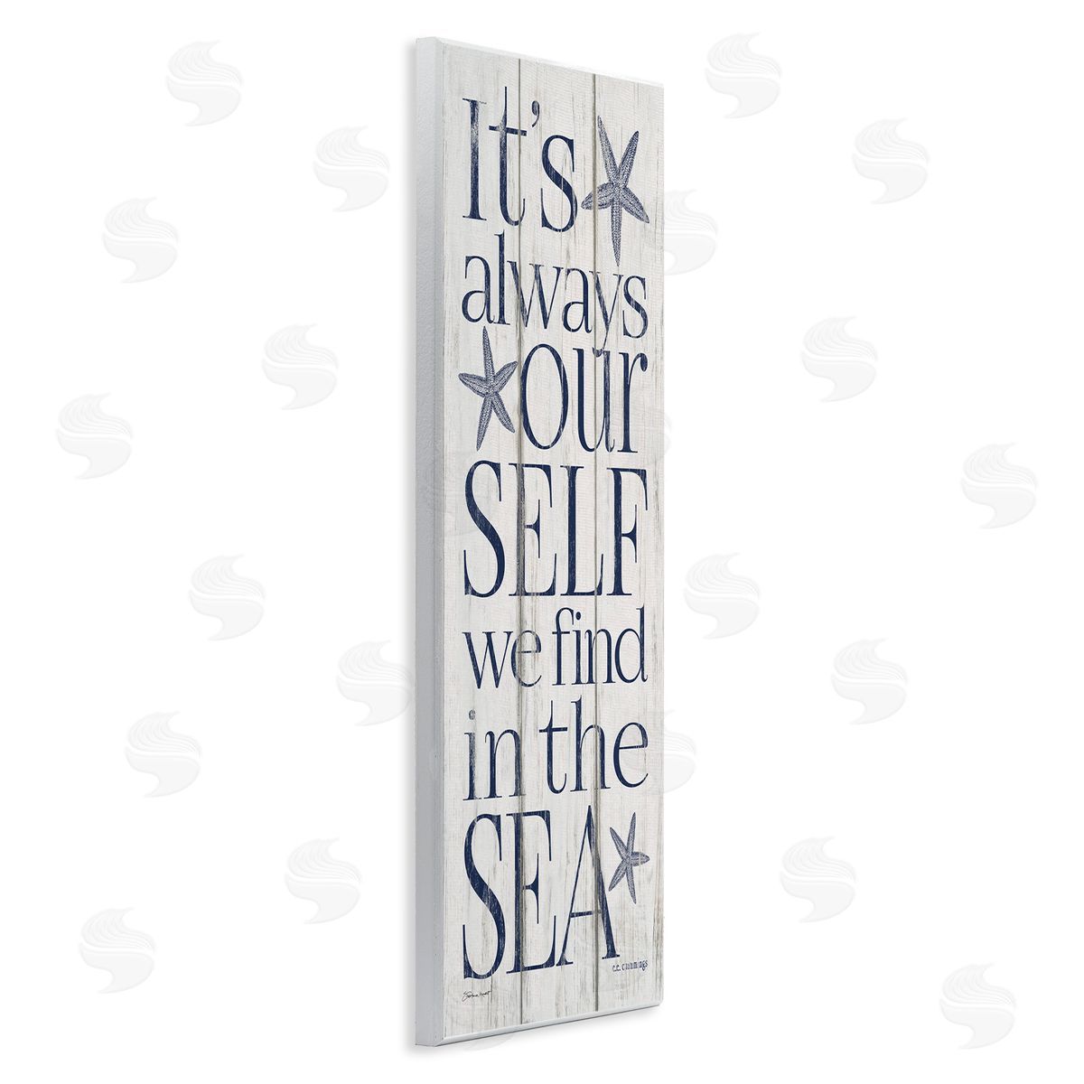 Find Self In Sea Phrase Wood Plaque Wall Art, Home Decor by Stephanie Workman Marrott